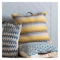 Floor Cushion Yellow And Grey