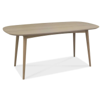 Modern Dansk Scandi Light Oak Wood 6 Seater Dining Table 175 x 90cm