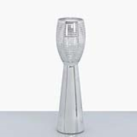 Value Small 40cm Silver Stripe Glass Vase