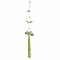 Mint Green Three Butterfly Chain With Tassels