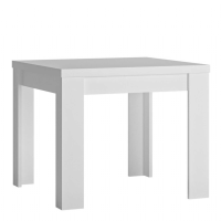 Modern White and High Gloss 90 to 180cm Small Square Extending Kitchen Dining Table