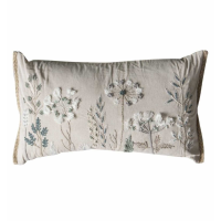 Embroidered Cushion Natural