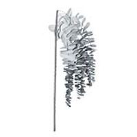 Value 120cm Willow Stem Grey And White