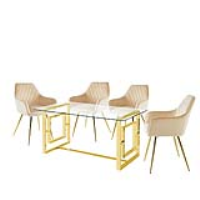Apex Gold Metal Dining Table