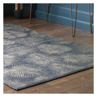 Modern Cotton Charcoal And Palm Leaves Home Accessories Large Rug 230x160cm