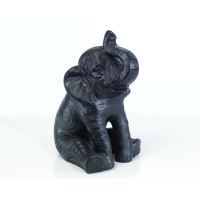 Small Sitting Terracotta Elephant