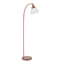 Copper Clear Glass Hansen Floor Lamp Copper