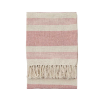 Simply Organic Stripe Throw Blush
