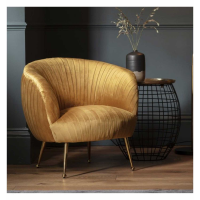 Tub Chair Gold Velvet