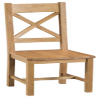 Modern Style Solid Oak Lacquered Finish Cross Back Kitchen Dining Chair 105x44.5cm