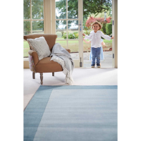 Origins Borders Duck Egg Blue Hand Tufted Rug 120x170cm