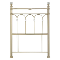 Krystal Traditional Style Champagne Brass Metal 3ft Single Floorstanding 90cm Headboard