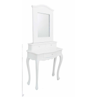 French Shabby Chic White Vanity Dressing Table With Mirror