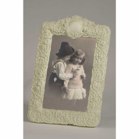 White Clay Paint Portrait Photo Frame