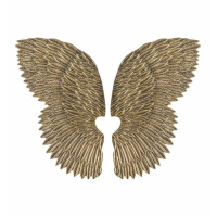 Antique Nickel Life Size Realistic Design Wings Wall Hanging Art in Gold 53x25.5cm