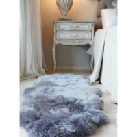 Origins Modern Grey Hand Finished Genuine Sheepskin Double Rug 70x175cm