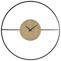 Dubrovnik Brass And Black Framed Wall Clock 80cm