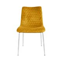 Value Zula Mustard Dining Chair With Chrome Legs