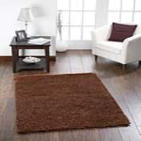 Origins Chicago Chocolate Shaggy Plain Rug Hand Tufted 160x230cm
