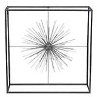 Value 40cm Black And Silver Starburst Decoration