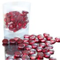 Red Glass Decorative Beads