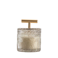 Theo Sandalwood Candle Jar Grey