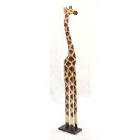 Modern Style Bamboo Wood Natural Handmade Ornamental Giraffe 120 x 20cm
