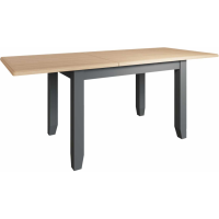 Modern Oak Wood Top Grey Painted 1.6m Kitchen Extending Dining Table 78 x 200cm