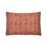 Simply Green Aztec Print Cushion Coral