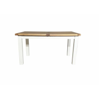 Oxford Oak Wood And Cream Painted Extending Dining Room Table 76 x 165cm
