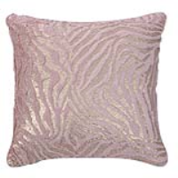 Value Unfilled Faux Fur Pink And Gold Zebra Cushion