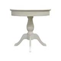 Round White Painted Dining Table Single Pedestal 120cm Diameter