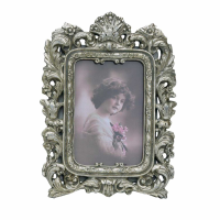 Silver Gilt Leaf Portrait Photo Frame