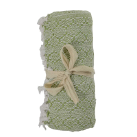 Green Recy Cotton Dia Throw Green
