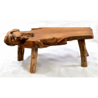 Tree Root Teak Wood Natural Small Low Coffee Table Country Style 90cm Wide