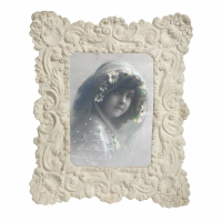 Cream Clay Paint Photo Frame