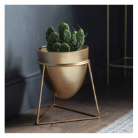 Metal Planter Gold Small