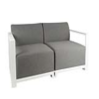 Light Grey Fabric Upholstered Outdoor Garden Left And Right Corner Pieces