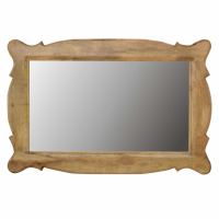 Hand Carved Oblong Mirror Frame