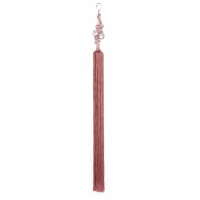 Pink Long Tassel With Crystal