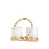 Value 20cm Ring Two Pillar Candle Holder