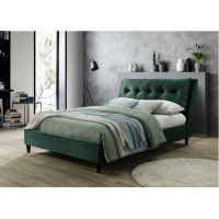 Megan Modern Style Green Velvet Upholstered 5ft King Size Bedstead 115.5x163cm