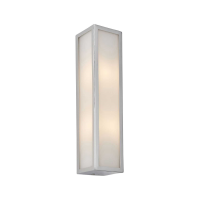 frosted Newham Bathroom 2 Wall Light ChromeFrosted