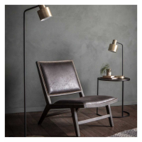 Metal Steel Floor Standing Tall Lamp Matt Antique Brass and Black Finish
