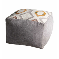Pouffe Ochre Grey