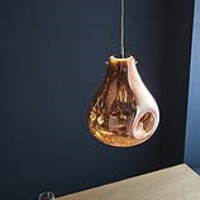 Modern Nest Shaped Designer Pendant Light in Metallic Copper Finish 32cm Diameter