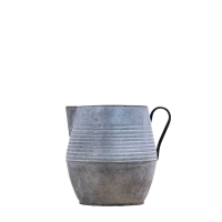 Grey Levens Wide Galvanised Pitcher Large