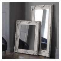 Elegant French Style Matt Cream Rectangular Bedroom Leaner Mirror 880mm