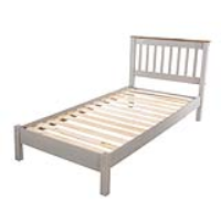Modern Grey Painted 3ft Single 90cm Slatted Low End Bed Frame