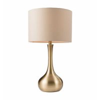 Table Lamp Brass And Taupe